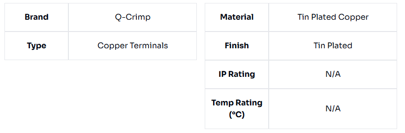 image of Copper Tube Lug 1.5mm≤ with Stud Pack of 25