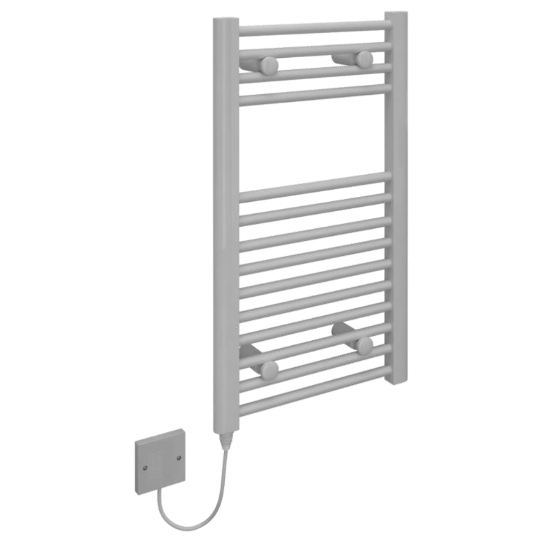 Electric Towel Rail straight standard Size 400W -700H 150W White Electric Towel Rail straight standard White - Image 1