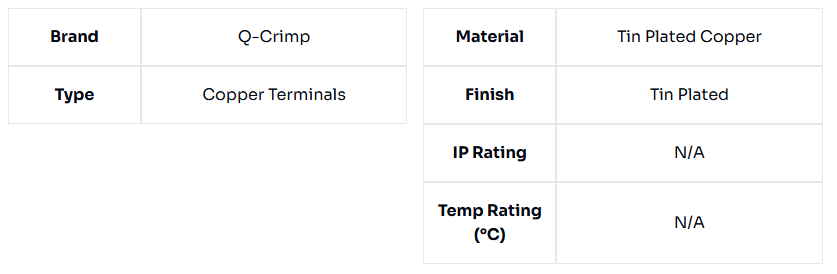 image of Copper Tube Lug 25mm≤ with Stud Pack of 5