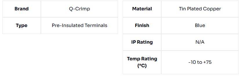 image of Blue Ring Terminals Studs Pack of 100