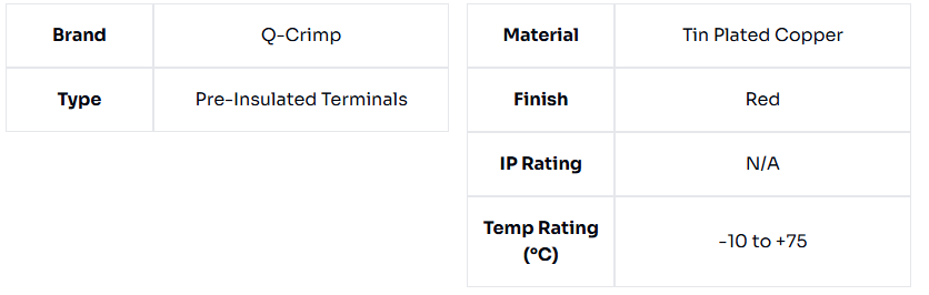 image of Red Ring Terminals Studs Pack of 100