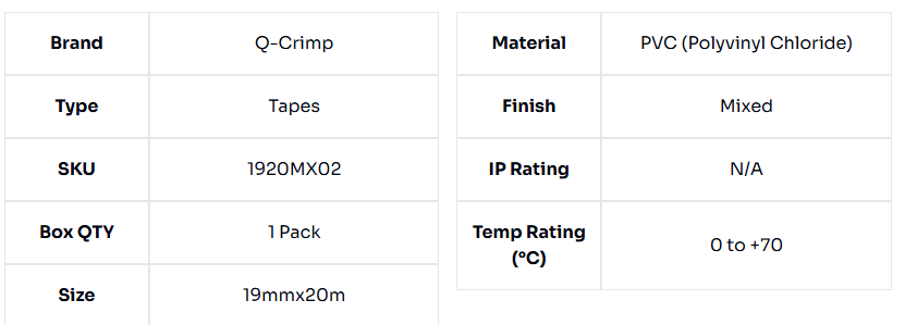 image of 10 Pack Mixed Colours PVC Tape
