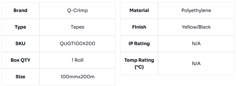 image of Underground Warning Tape 100mm x 200m