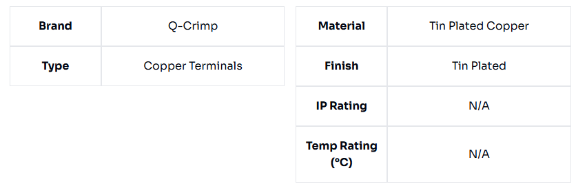 image of Copper Tube Lug 120mm≤ with Stud Pack of 5