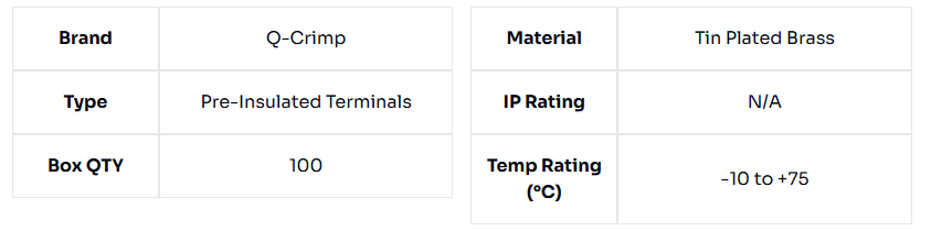 image of Red Female Push-on Terminals