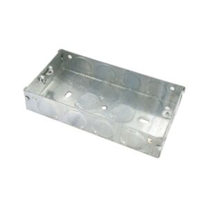 2 GANG STEEL SWITCH & SOCKET BOX
