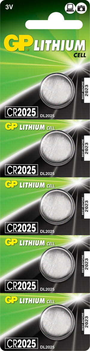 CR2025 3V 150mAh 2.5 x 20mmØ