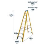 Werner Fibreglass Stepladder 10 Tread - Image 2