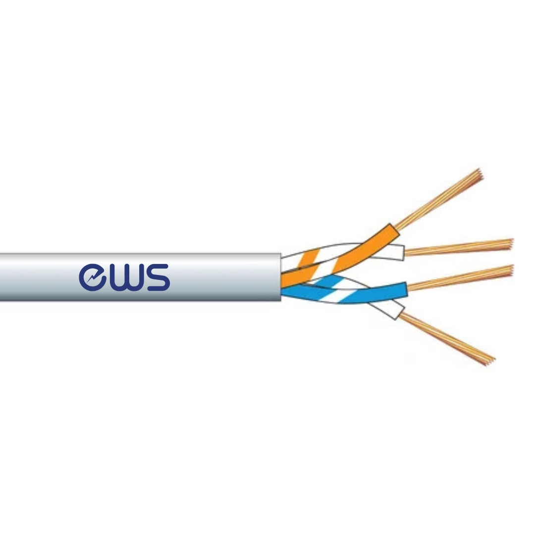 Telephone Cable CCS White 100m 2 pairs Telephone Cable CCS White 100m - Image 1