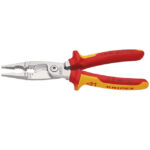 KNIPEX 13 86 200 Pliers for Electrical Installation insulated with multi-component grips, VDE-tested chrome-plated, 200mm - Image 2