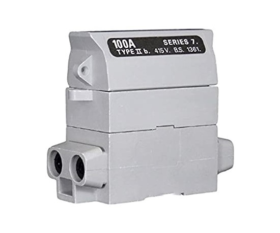 54132-04 Henley Series 7 Grey Single Pole 100a Fuse unit (Less Fuse) - Image 1