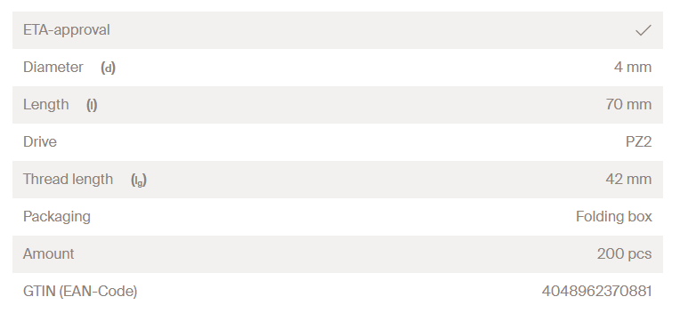 image of fischer PowerFast FPF II CZP countersunk head PZ cross drive partial thread blue zinc plated