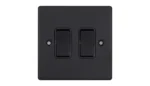 2 Way 10AX Plate Switch Matt Black - Image 2
