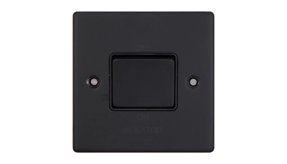 VPD1247MBB_MD01 3 Pole Fan Isolator 10A Matt Black - Image 1