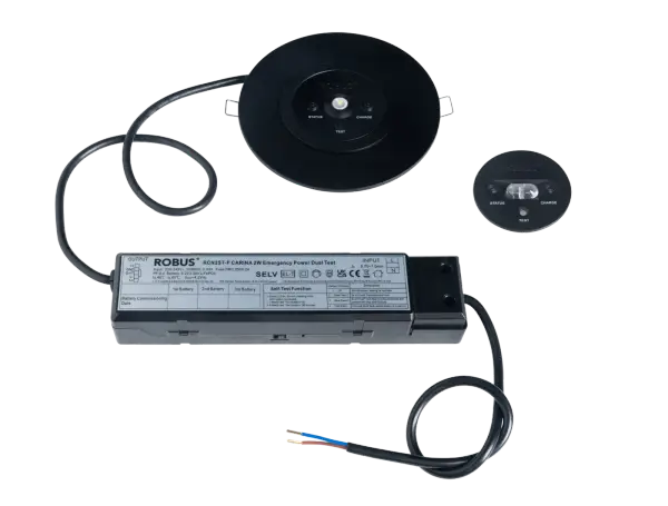 RCN2ST_Emergency_Carina-2W-Downlight_main Recessed Emergency Spot Black - Image 1