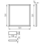 LED Borderline Panel 40W / CW 60x60cm 4000k - Image 2