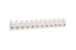 15A 12 Way Connector Strip - Brass Insert - Clear - Pack of 10
