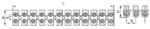 15A 12 Way Connector Strip - Brass Insert - Clear - Pack of 10 - Image 2