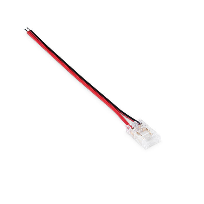 LED Strip COB_Strip to Cable connector COB LED Strip 2-pin connector - Strip to 10cm cable (5 pack) - Image 1