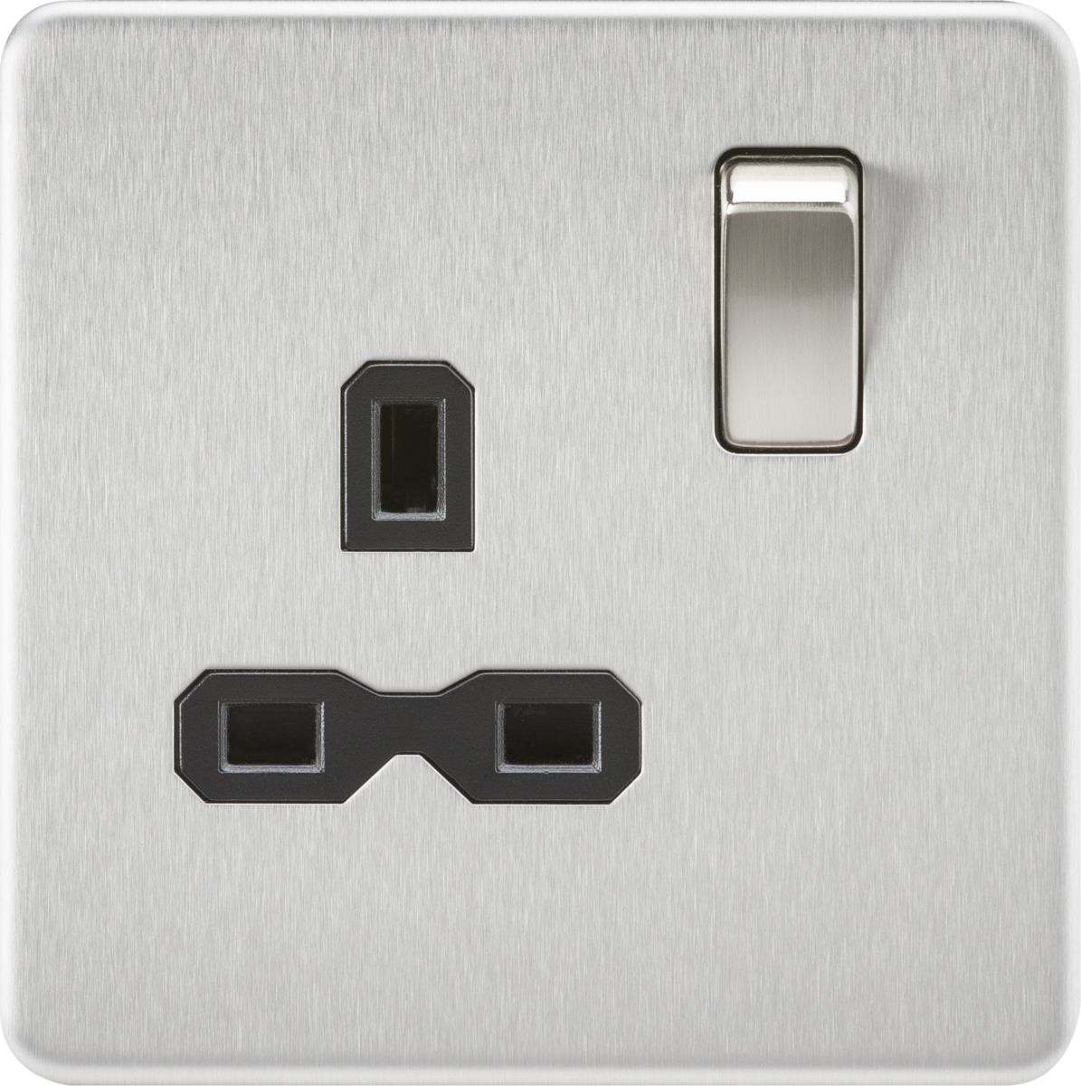 118418-autocrop-1195x1200 13A 1G DP Switched Socket - Brushed Chrome - Image 1