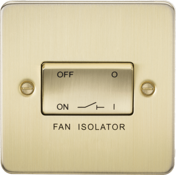 10A Fan Isolator Switch - Brushed Brass - EWS