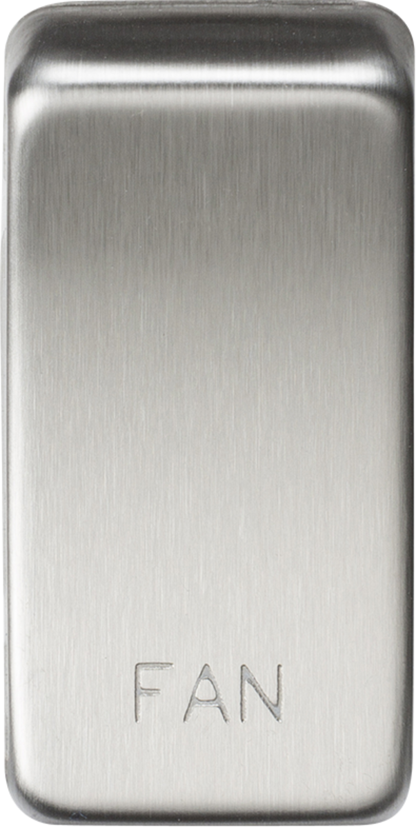 164650-autocrop-603x1200 (1) Switch cover "marked FAN" - brushed chrome - Image 1