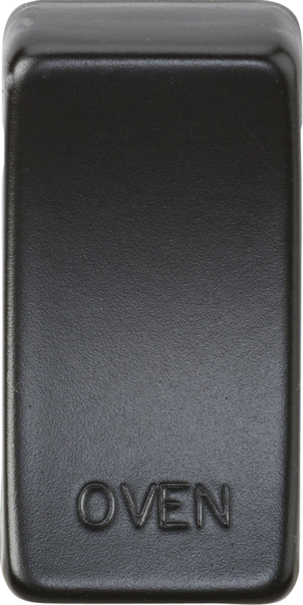 207626-autocrop-601x1200 (1) Switch cover "marked OVEN" - matt black - Image 1