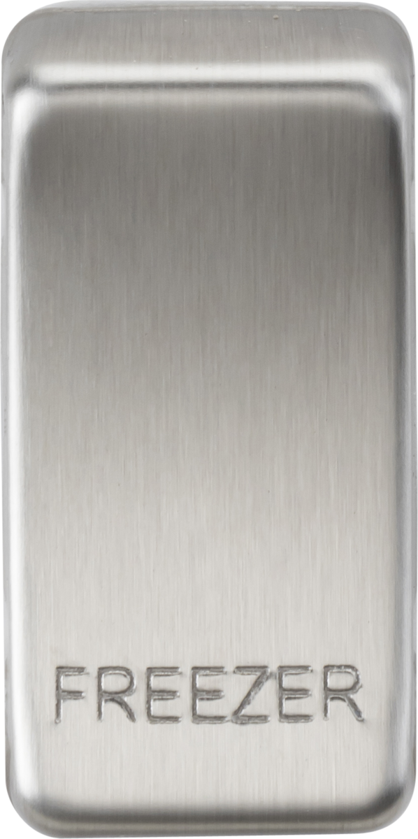 460092-autocrop-598x1200 (1) Switch cover "marked FREEZER" - brushed chrome - Image 1