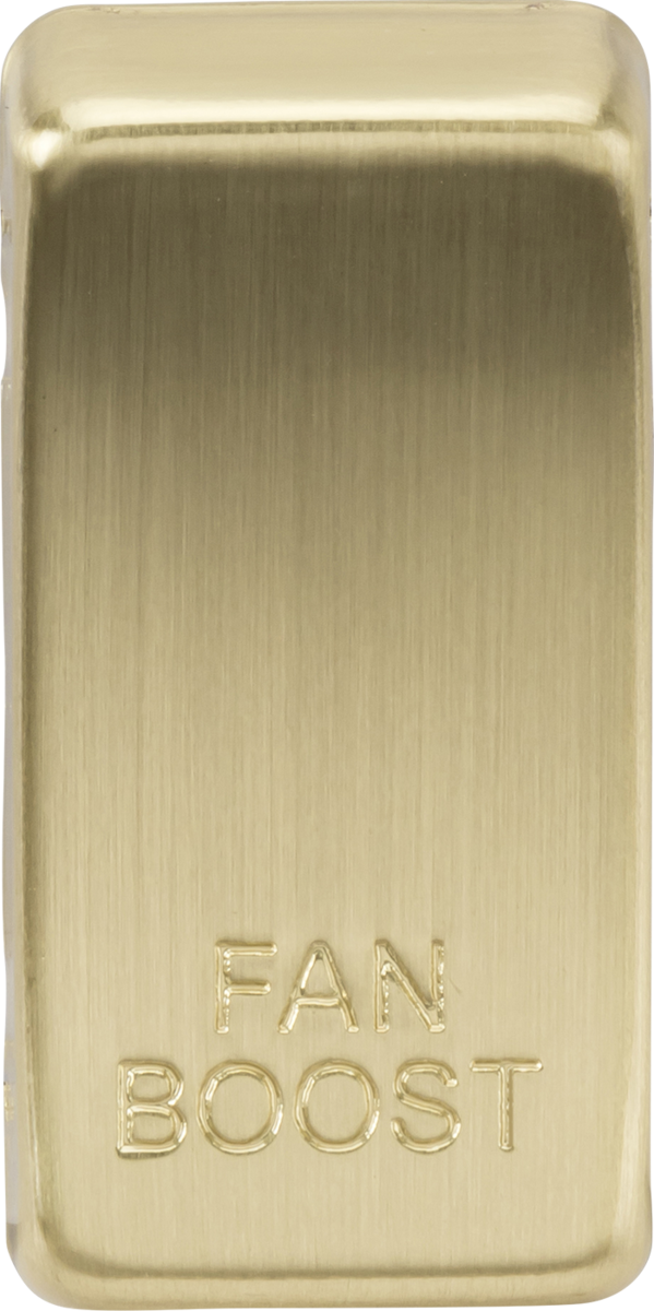 936850-autocrop-599x1200 (1) Switch cover "marked FAN BOOST" - brushed brass - Image 1