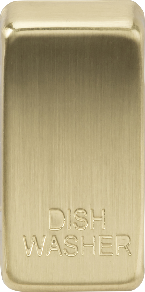 936858-autocrop-597x1200 Switch cover "marked DISHWASHER" - brushed brass - Image 1