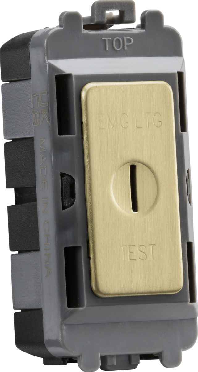 20AX 2 way SP key module (marked EMG LTG TEST) - brushed brass - EW ...