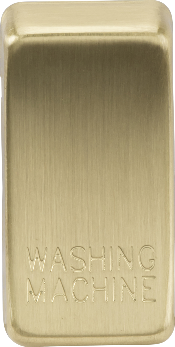936970-autocrop-605x1200 (1) Switch cover "marked WASHING MACHINE" - brushed brass - Image 1