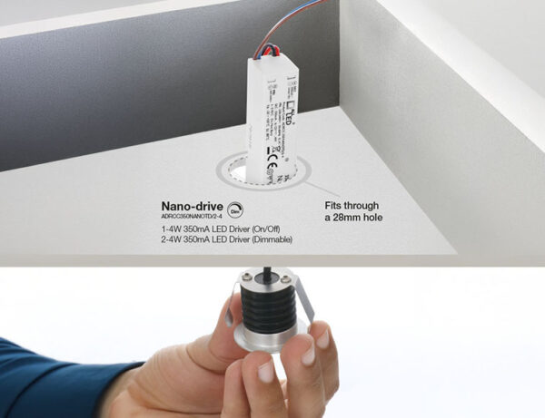 Nano 2-4W Dimmable IP55 350mA Constant Current LED Driver - EWS