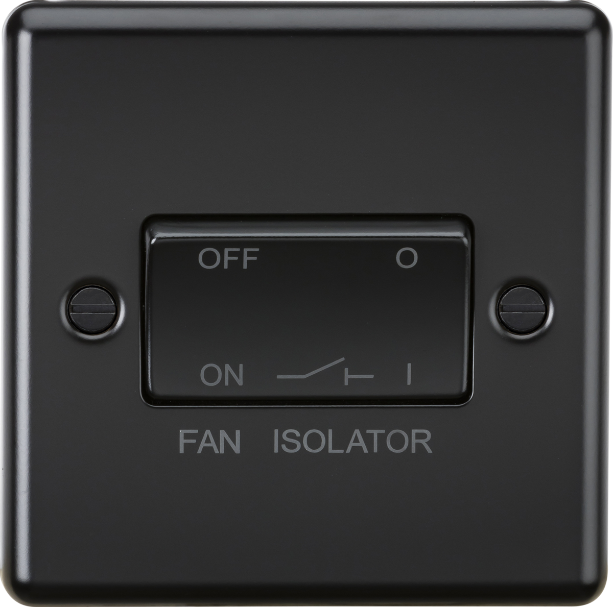 1553964-autocrop-1200x1189 10A Fan Isolator Switch - Matt Black - Image 1