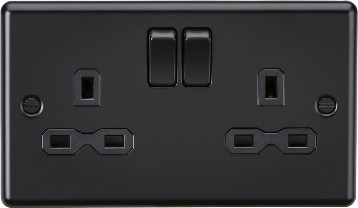 1554116-autocrop-1200x701 13A 2G DP Switched Socket - Matt Black - Image 1