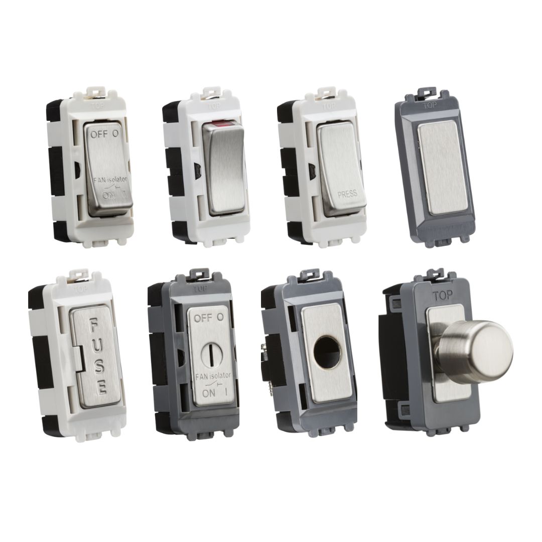 Trustgrid Switch Grid Switches Brushed Chrome Knightbridge - EWS