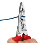 KNIPEX 13 76 200 ME VDE Wire Stripper with Multi-Component Grips, 200mm - Image 3