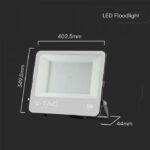 FLOODLIGHT SAMSUNG CHIP 1M WIRE 6500K BLACK BODY GREY GLASS 135LM/W - Image 2