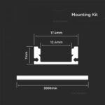 MOUNTING KIT WITH DIFFUSER FOR LED STRIP SURFACE - Image 2
