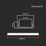 MOUNTING KIT WITH DIFFUSER FOR LED STRIP SURFACE - Image 4