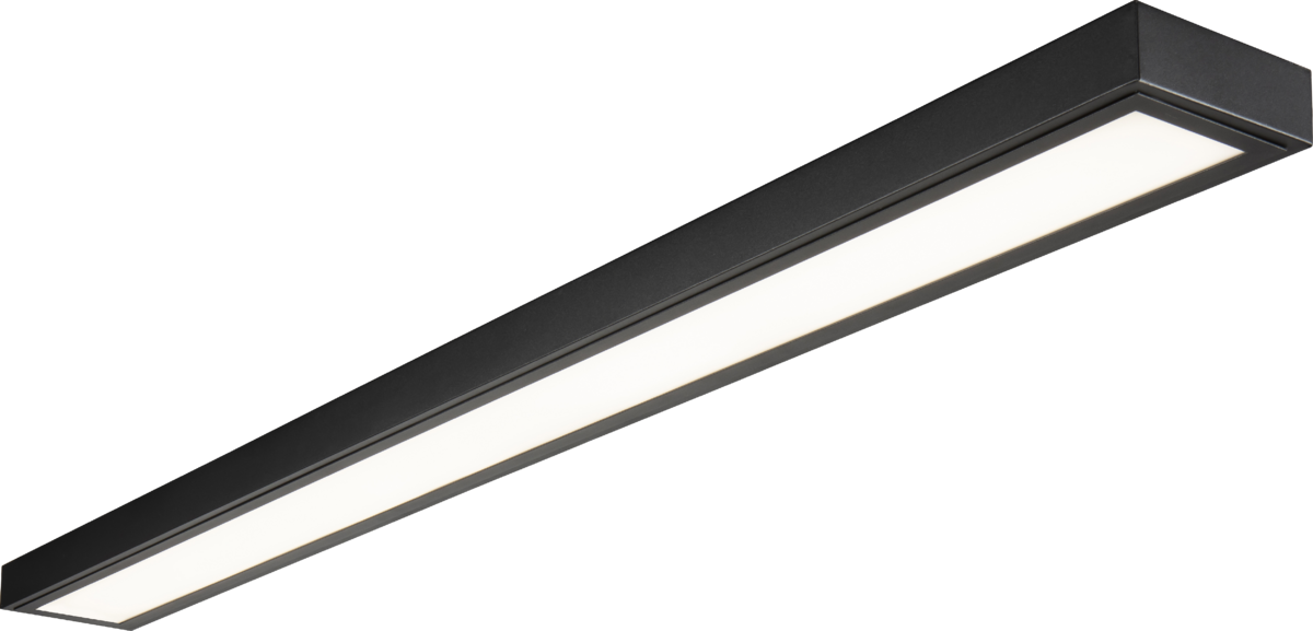 2222884-autocrop-1200x577 230V IP20 40W LED Dual Mount Slim Line Luminaire Matt Black - Image 1