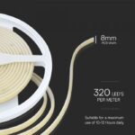 VT-COB 320 10W LED COB STRIP LIGHT IP67 24V (5M/ROLL)(PRICE/M) - Image 5