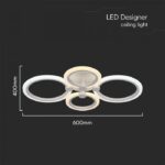 45W LED SMART DECORATIVE CEILING LAMP 3IN1 REMOTE CONTROL DIMMABLE WHITE - Image 4