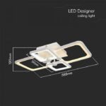 70W LED SMART DECORATIVE CEILING LAMP 3IN1 REMOTE CONTROL DIMMABLE WHITE - Image 4