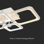 70W LED SMART DECORATIVE CEILING LAMP 3IN1 REMOTE CONTROL DIMMABLE WHITE - Image 5