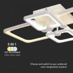 70W LED SMART DECORATIVE CEILING LAMP 3IN1 REMOTE CONTROL DIMMABLE WHITE - Image 6