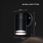 VT-10174 GU10 WALL LIGHT HOLDER SINGLE HEAD IP44 - Image 5