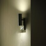 VT-7622PIR GU10 WALL FITTING WITH SENSOR,STAINLESS STEEL BODY-2 WAY IP44 - Image 3