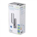 VT-7622PIR GU10 WALL FITTING WITH SENSOR,STAINLESS STEEL BODY-2 WAY IP44 - Image 9